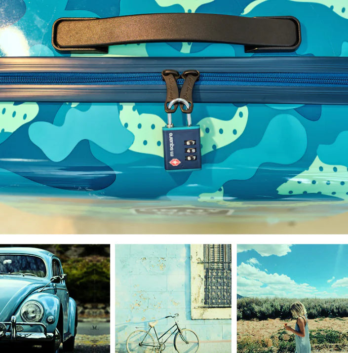 M Square Lock Travel Suitcase with Anti-Theft Design